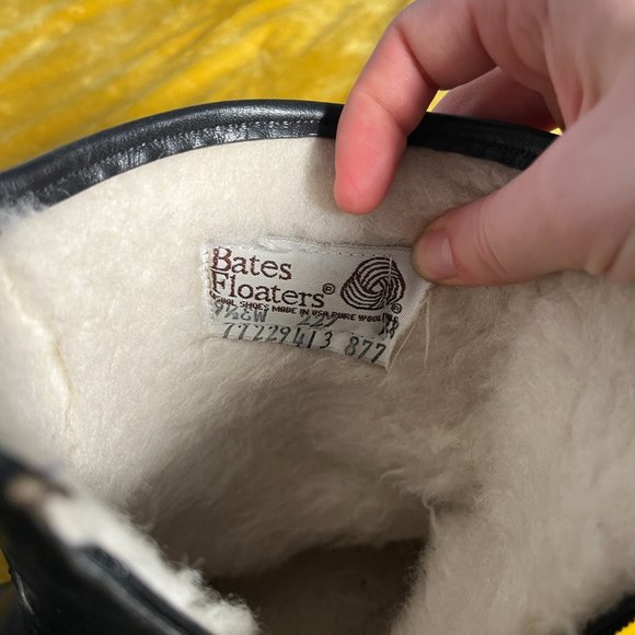 Vintage Original Bates Floaters Men Boots Leather Upper Wool Lining Zip Sz 9.5EW - Picture 11 of 14